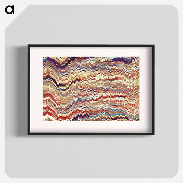 アートポスター-Remixed Glitch Pattern
 - 大英図書館 Poster.