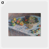 アートポストカード-Apples and Grapes - クロード モネ Postcard.