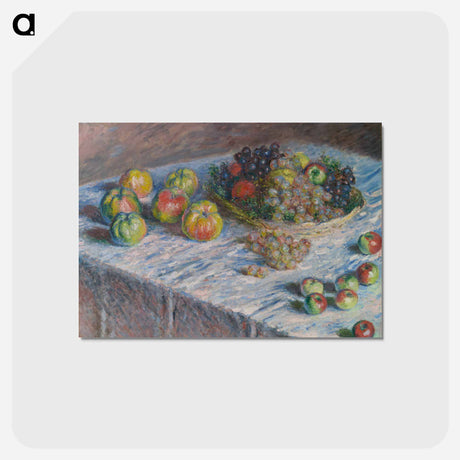 アートポストカード-Apples and Grapes - クロード モネ Postcard.