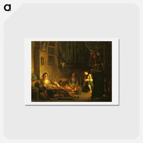 アートポストカード-Women of Algiers in Their Apartment - ウジェーヌ ドラクロワ Postcard.