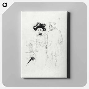 アートパネル-Yahne and Antoine, in L’Age Difficile - アンリ ド トゥールーズ ロートレック Canvas.