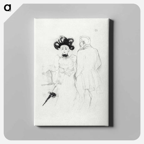 アートパネル-Yahne and Antoine, in L’Age Difficile - アンリ ド トゥールーズ ロートレック Canvas.