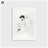 アートポストカード-Yahne and Antoine, in L’Age Difficile - アンリ ド トゥールーズ ロートレック Postcard.