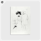 アートポストカード-Yahne and Antoine, in L’Age Difficile - アンリ ド トゥールーズ ロートレック Postcard.