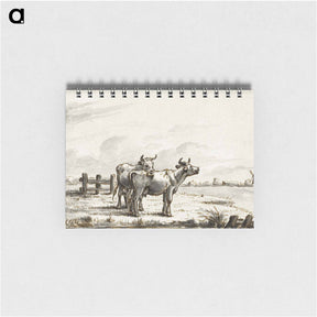 アートメモ帳-Two cows in the pasture - ジャン ベルナール Memo.