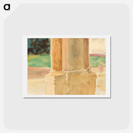 アートポストカード-Frascati, Architectural Study - ジョン シンガー サージェント Postcard.