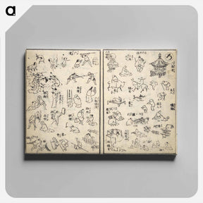 アートパネル-The Quick Pictorial Dictionary - 葛飾 北斎 Canvas.