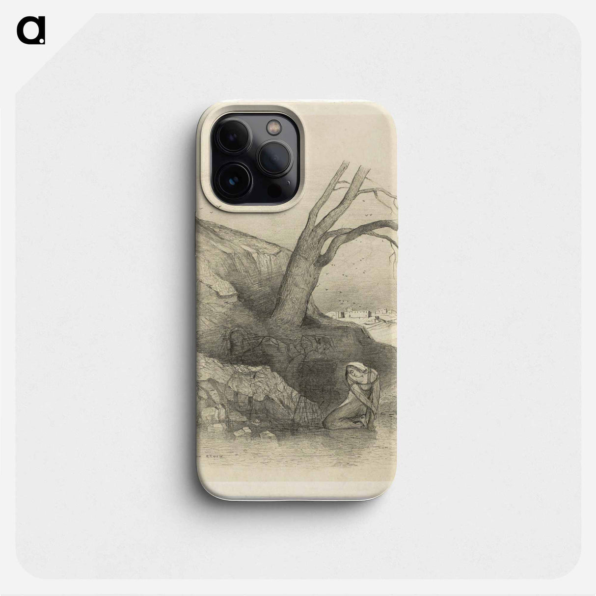 Woman Kneeling - Odilon Redon Phone Case.