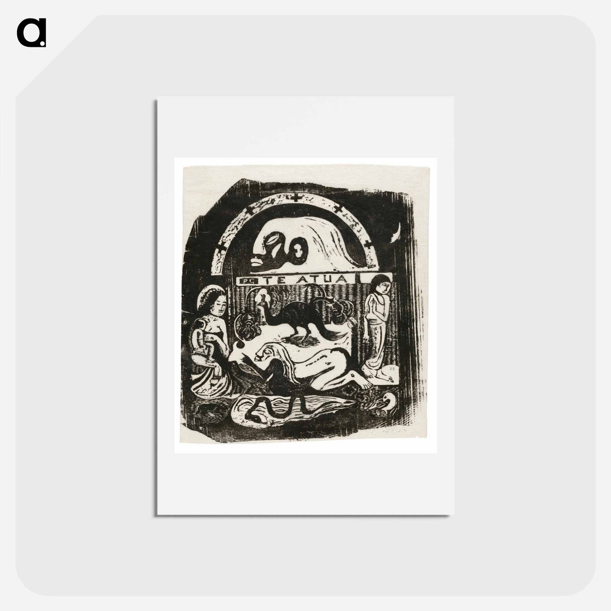 アートポストカード-Te atua (The God) - ポール ゴーギャン Postcard.