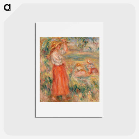 アートポストカード-Women in the Fields - ピエール オーギュスト ルノワール Postcard.