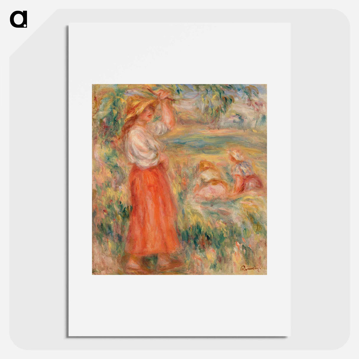 Women in the Fields - Pierre-Auguste Renoir Poster.