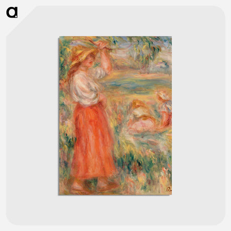 アートポストカード-Women in the Fields - ピエール オーギュスト ルノワール Postcard.