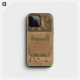 Calendar for me in 1913 met a few customers and customers - Theo van Hoytema Phone Case.