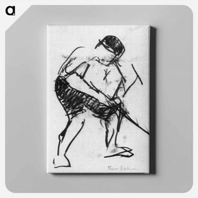 アートパネル-Drawing of a Workman - トーマス エイキンズ Canvas.