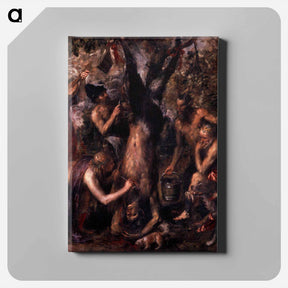 アートパネル-The Flaying of Marsyas - ティツィアーノ ヴェチェッリオ Canvas.
