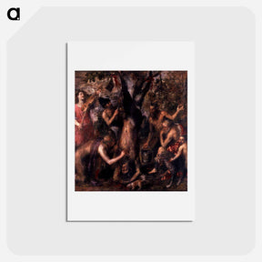 アートポストカード-The Flaying of Marsyas - ティツィアーノ ヴェチェッリオ Postcard.