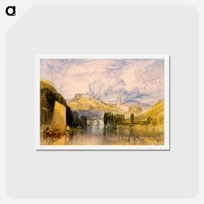 アートポストカード-Totnes, in the River Dart - ウィリアム ターナー Postcard.