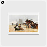 アートポストカード-Beach Scene, Cullercoats - ウィンスロー ホーマー Postcard.