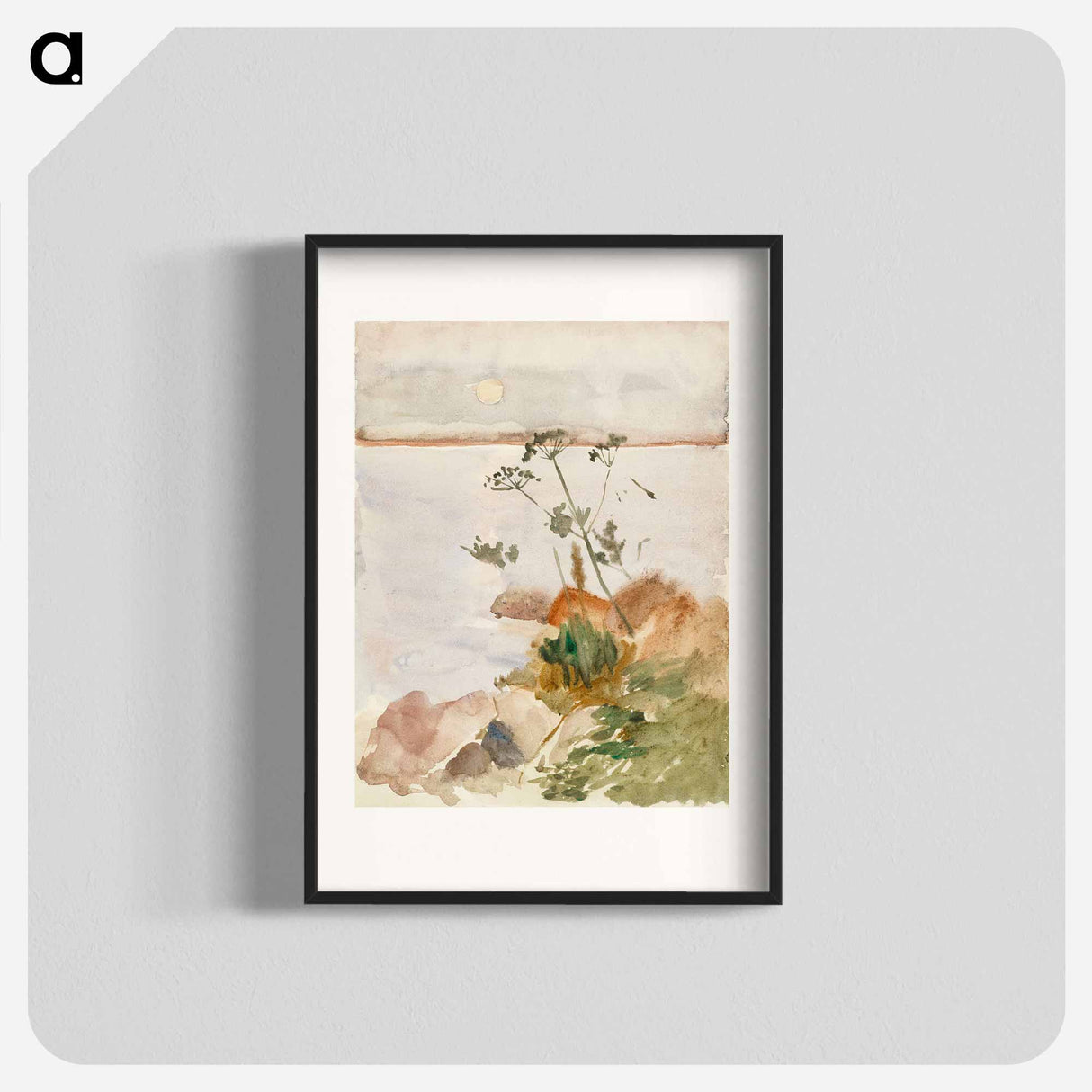 Seashore in the moonlight - アルバート エーデルフェルト Poster.