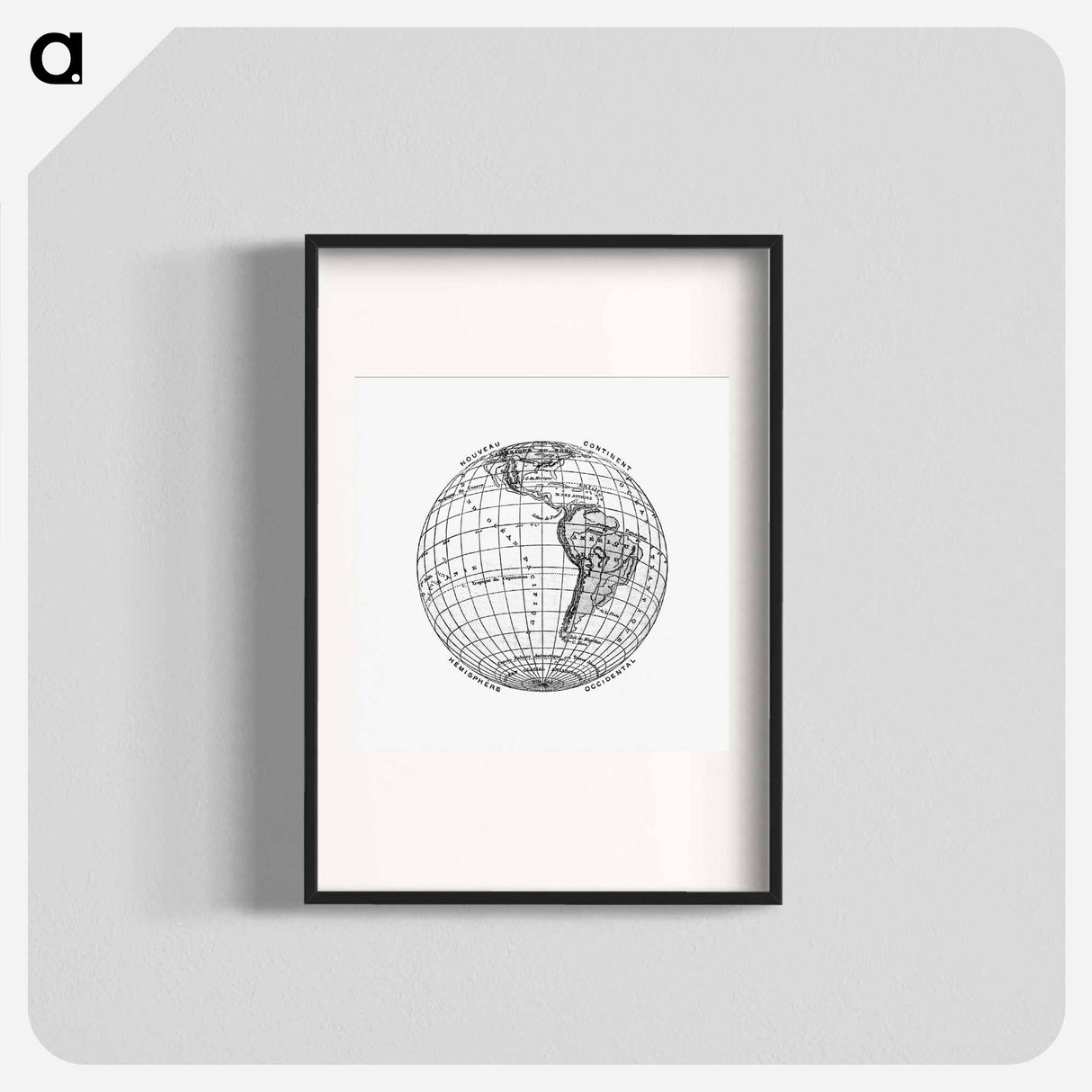 World atlas from The Practical Teaching of Geography - アンティーク地図 Poster.