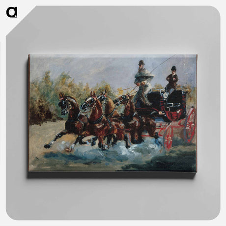 アートパネル-Nice souvenir of the promenade des Anglais - アンリ ド トゥールーズ ロートレック Canvas.