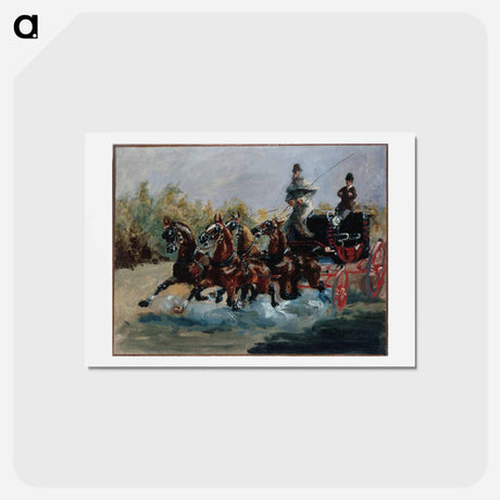 アートポストカード-Nice souvenir of the promenade des Anglais - アンリ ド トゥールーズ ロートレック Postcard.