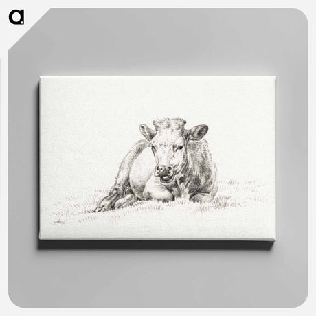 アートパネル-Lying cow - ジャン ベルナール Canvas.