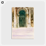 アートポストカード-Green Door, Santa Maria della Salute - ジョン シンガー サージェント Postcard.