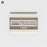 Ontwerp voor een ex libris met de initialen E.C.K. by Julie de Graag - ユリー デ フラーハ Memo.