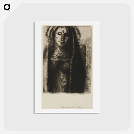 アートポストカード-Princess Maleine (The Little Madonna) - オディロン ルドン Postcard.