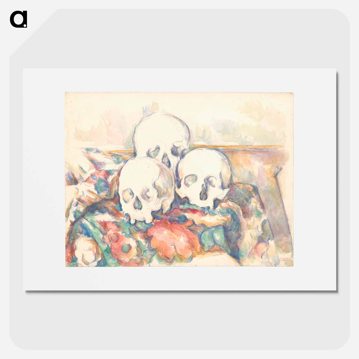 アートポスター-The Three Skulls - ポール セザンヌ Poster.