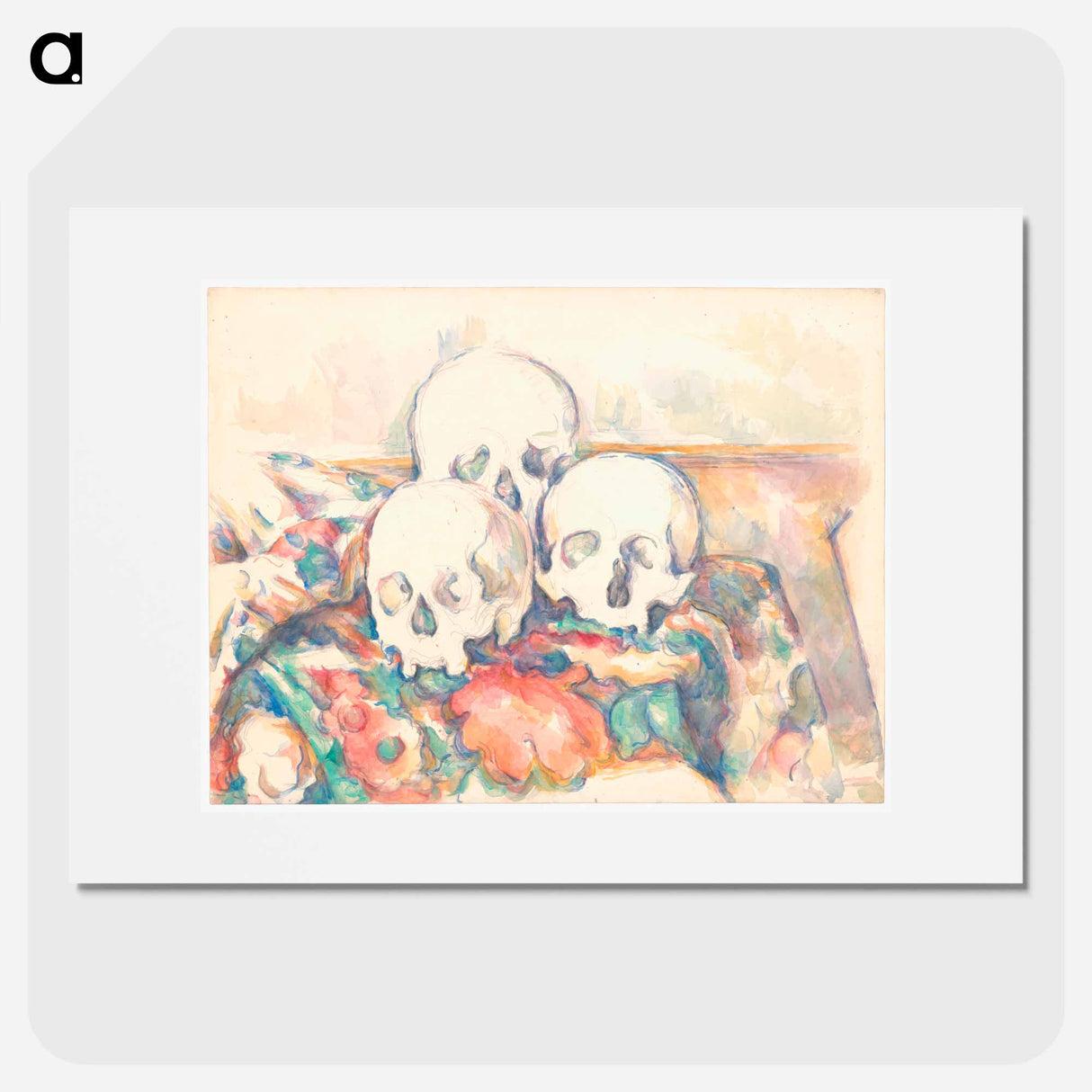 The Three Skulls - Paul Cezanne Poster.