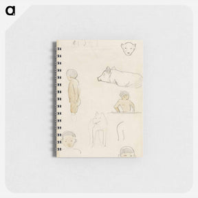 アートメモ帳-Sketches of Standing Figures and Animals - ポール ゴーギャン Memo.