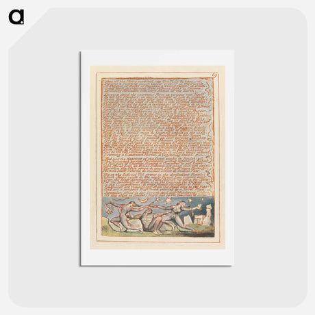 アートポストカード-Jerusalem, Plate 69 - ウィリアム ブレイク Postcard.