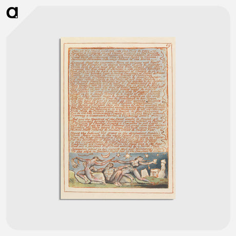 アートポストカード-Jerusalem, Plate 69 - ウィリアム ブレイク Postcard.