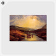 アートポストカード-Abergavenny Bridge, Monmountshire -clearing up after a showery day - ウィリアム ターナー Postcard.