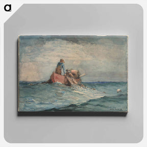 アートパネル-Hauling in the Nets - ウィンスロー ホーマー Canvas.