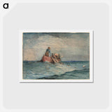 アートポストカード-Hauling in the Nets - ウィンスロー ホーマー Postcard.