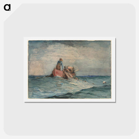 アートポストカード-Hauling in the Nets - ウィンスロー ホーマー Postcard.