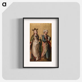 アートポスター-Saints Barbara and Mary Magdalene
 - バーンズ・コレクション Poster.