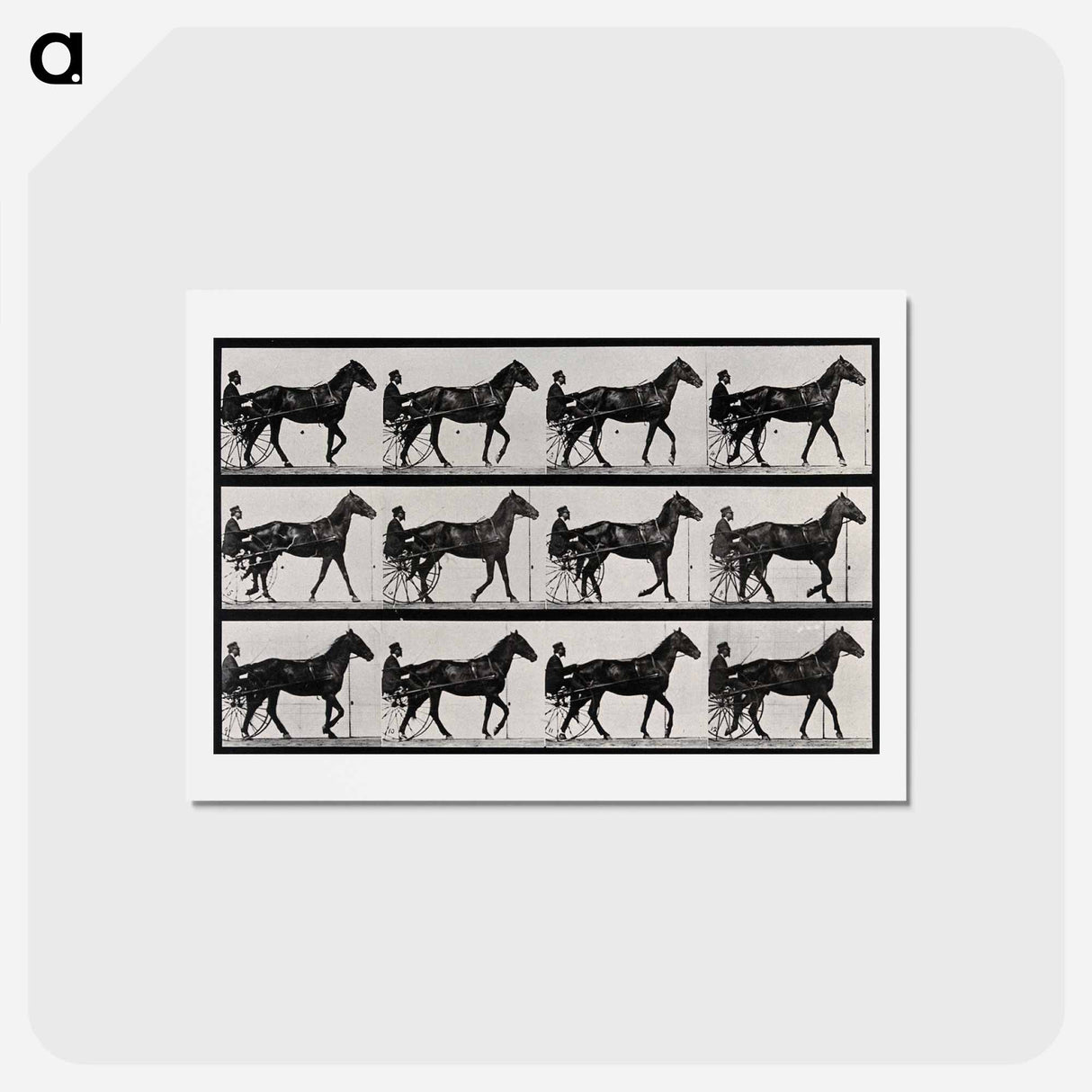 アートポストカード-Chariot and Horse
 - エドワード マイブリッジ Postcard.