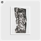 アートポストカード-Portrait of Ludwig Schames - エルンスト ルートヴィヒ キルヒナー Postcard.