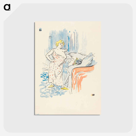 アートポストカード-Man and Woman - アンリ ド トゥールーズ ロートレック Postcard.