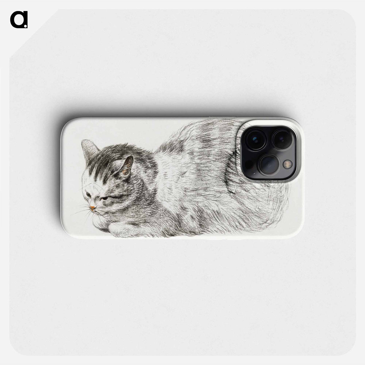 Sketch of a lying cat - Jean Bernard Phone Case.