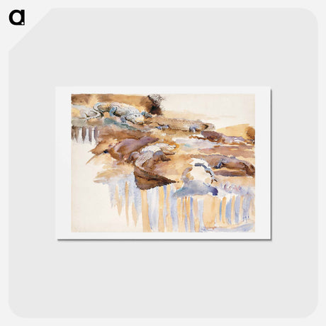 アートポストカード-Alligators - ジョン シンガー サージェント Postcard.