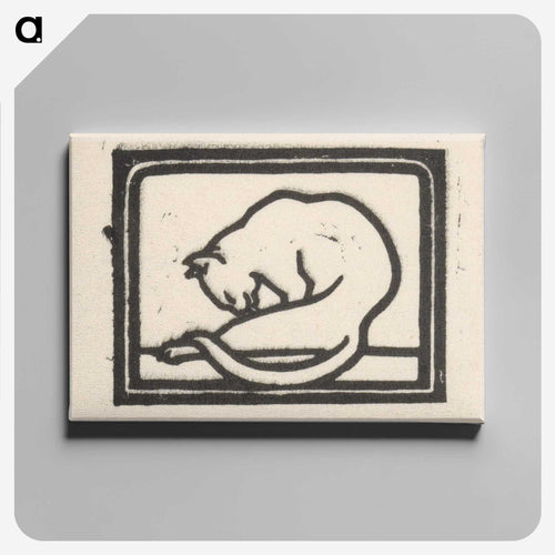 身づくろいする猫 - ユリー デ フラーハ Canvas.