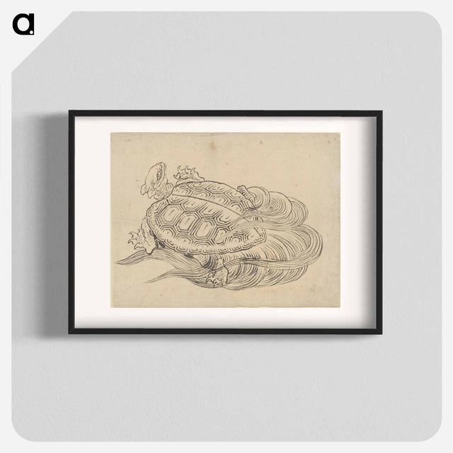 アートポスター-Sea Turtle (Emblem of Longevity) - 葛飾 北斎 Poster.