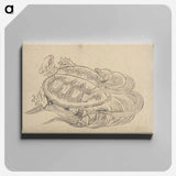 アートパネル-Sea Turtle (Emblem of Longevity) - 葛飾 北斎 Canvas.
