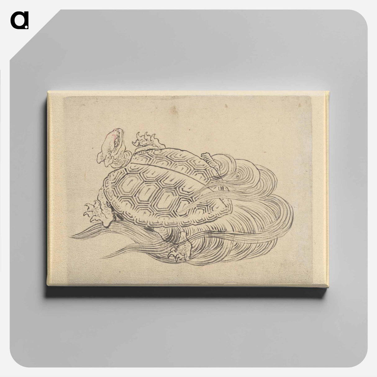 Sea Turtle (Emblem of Longevity) - 葛飾 北斎 Canvas.