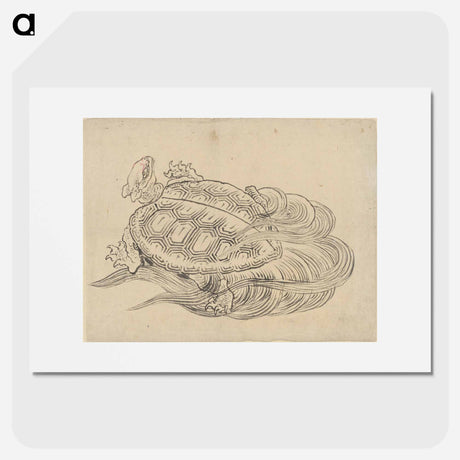 アートポスター-Sea Turtle (Emblem of Longevity) - 葛飾 北斎 Poster.